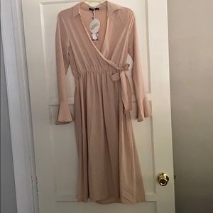 Boohoo NWT Nude Dress